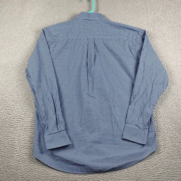 Peter Millar Button Down Shirt Men's XL Blue Plaid Causal Classic Formal Travel - Picture 8 of 8